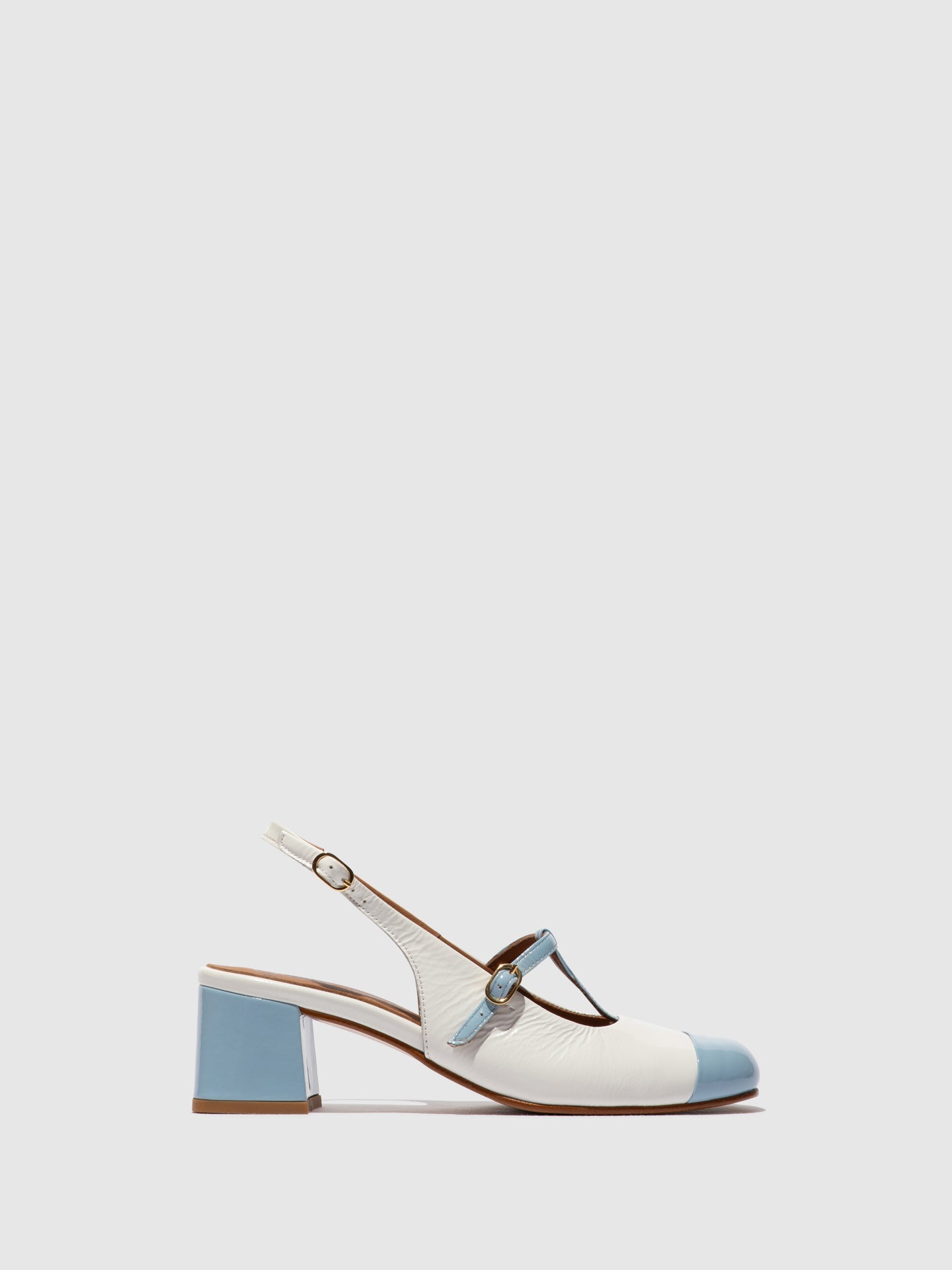 Blue Slingback Sandals