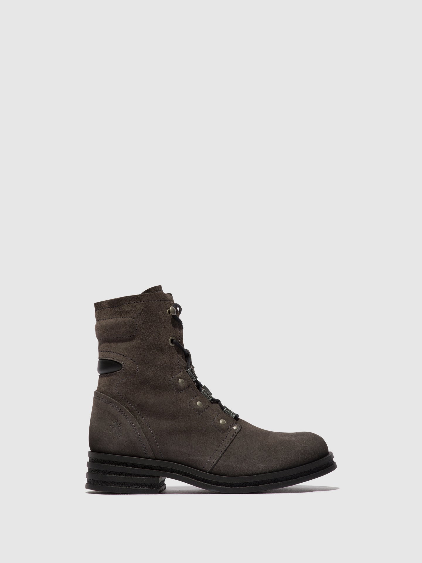 Zip Front Platform Ankle Boot in Gasoline Londra main image 1