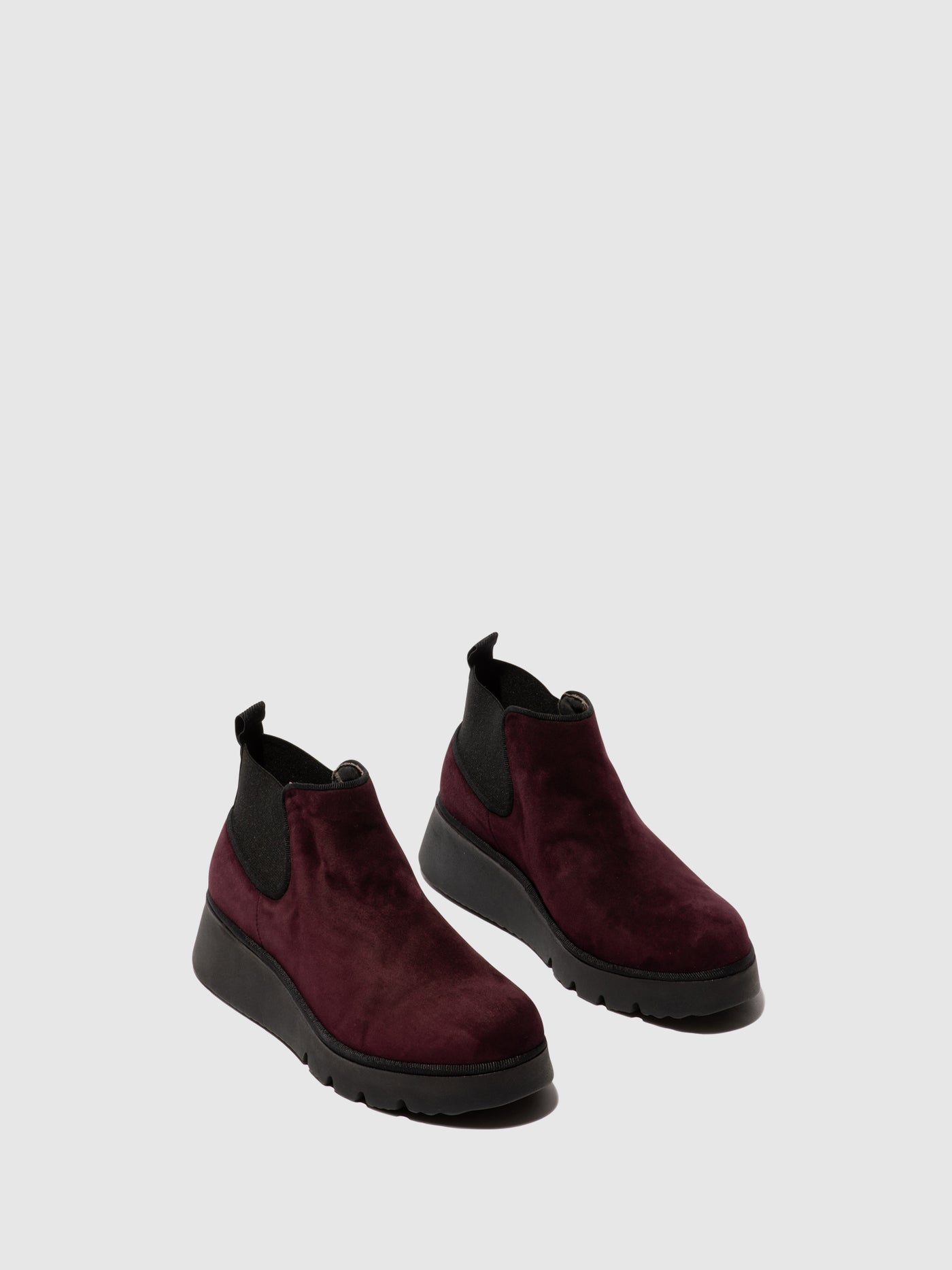 Elasticated Ankle Boots PADA403FLY KID SUEDE WINE
