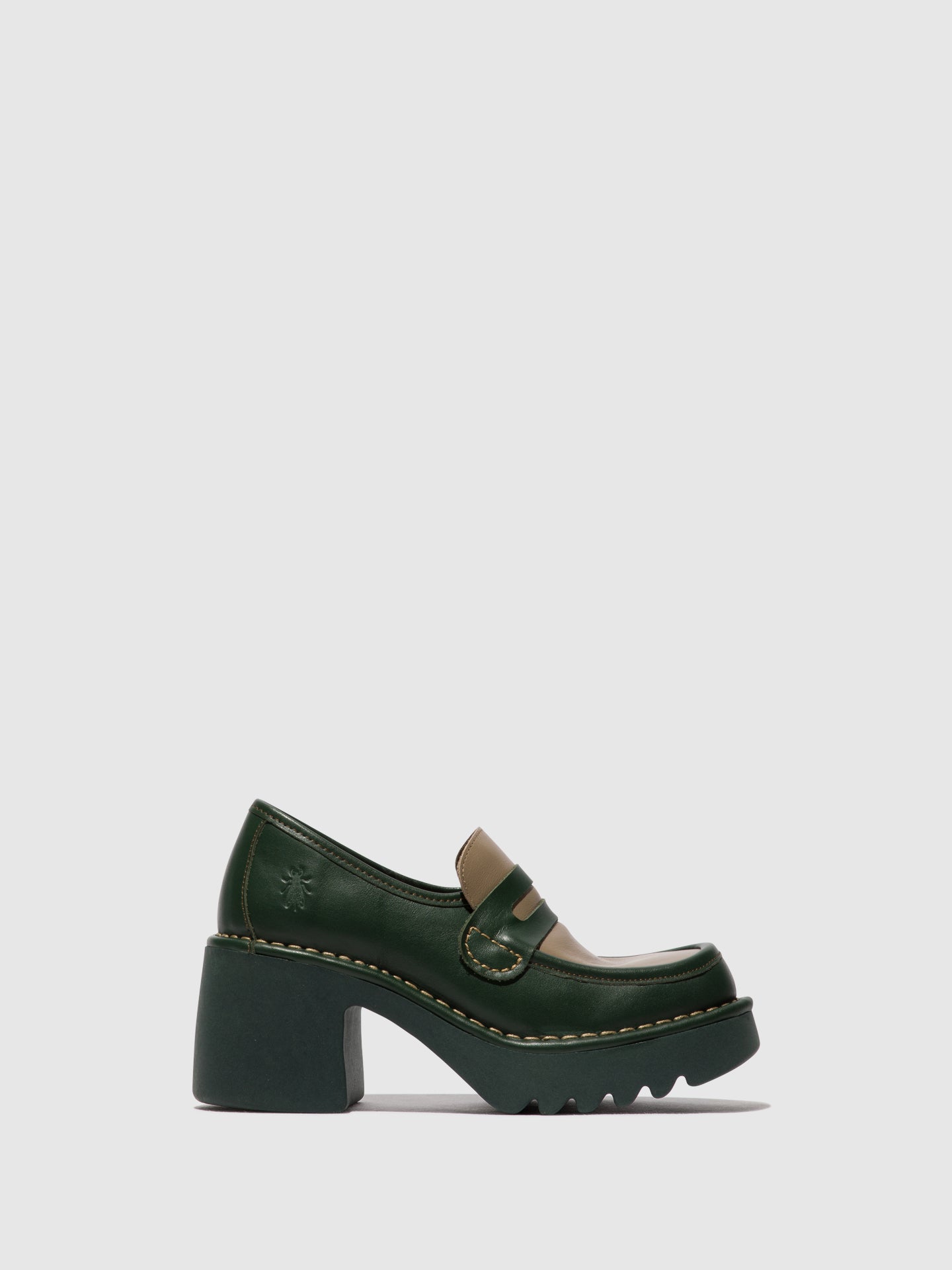 Loafers Shoes MULY252FLY DK GREEN TAUPE