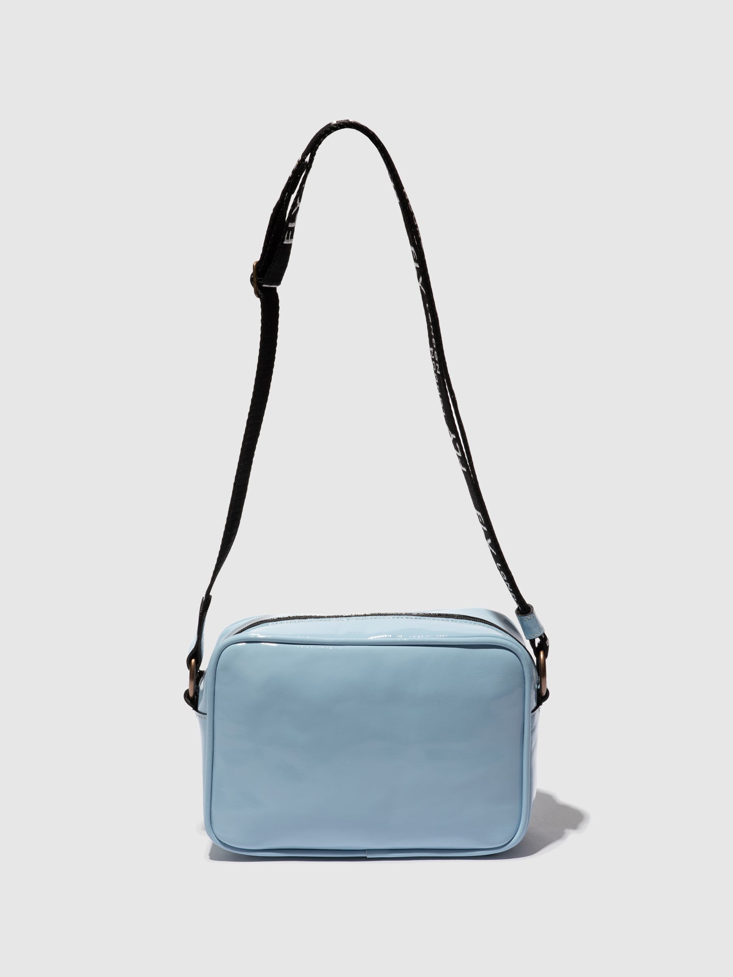 Vadoworld Crossbody Sacoche Bag - Light Blue With Black Strap, Compact & Stylish For Daily Essentials