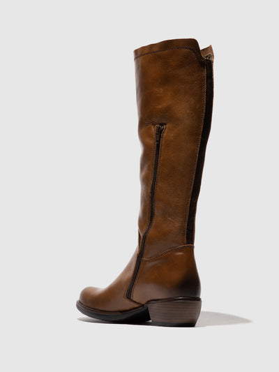 Zip Up Boots MISTRY CAMEL