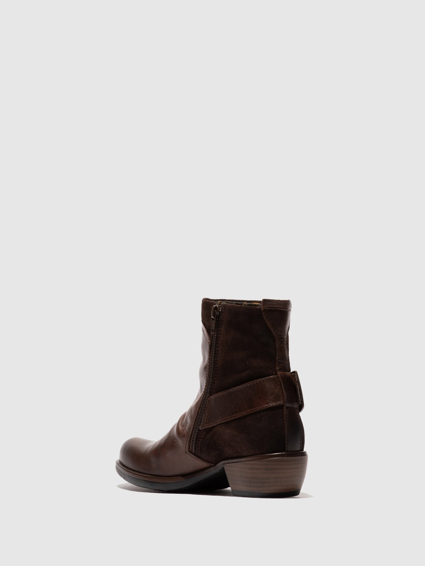 Buckle Ankle Boots MEL DK BROWN