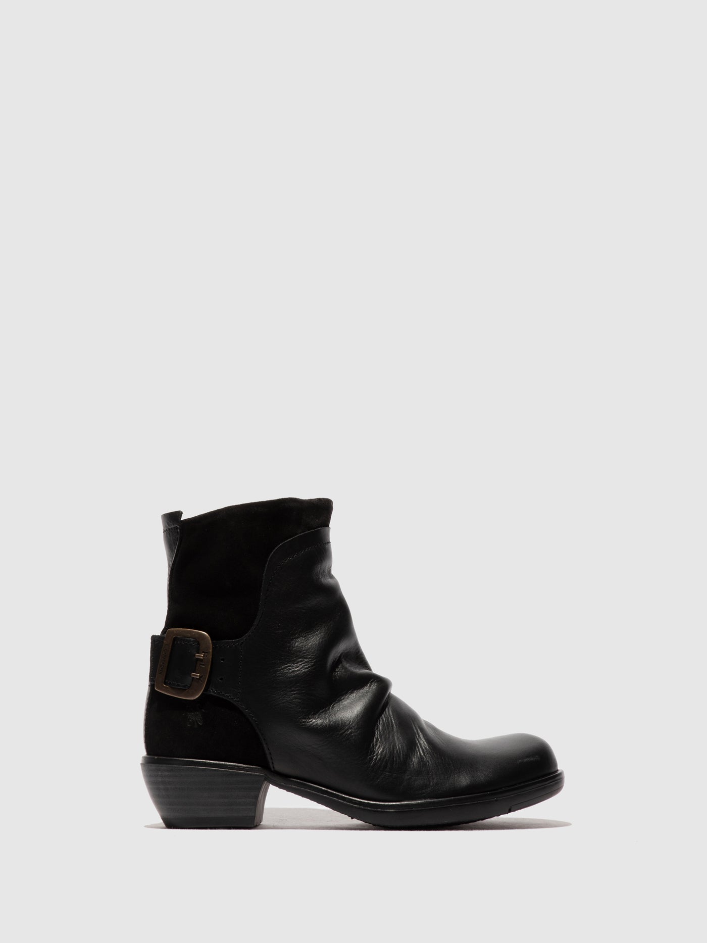 Buckle Ankle Boots MEL BLACK