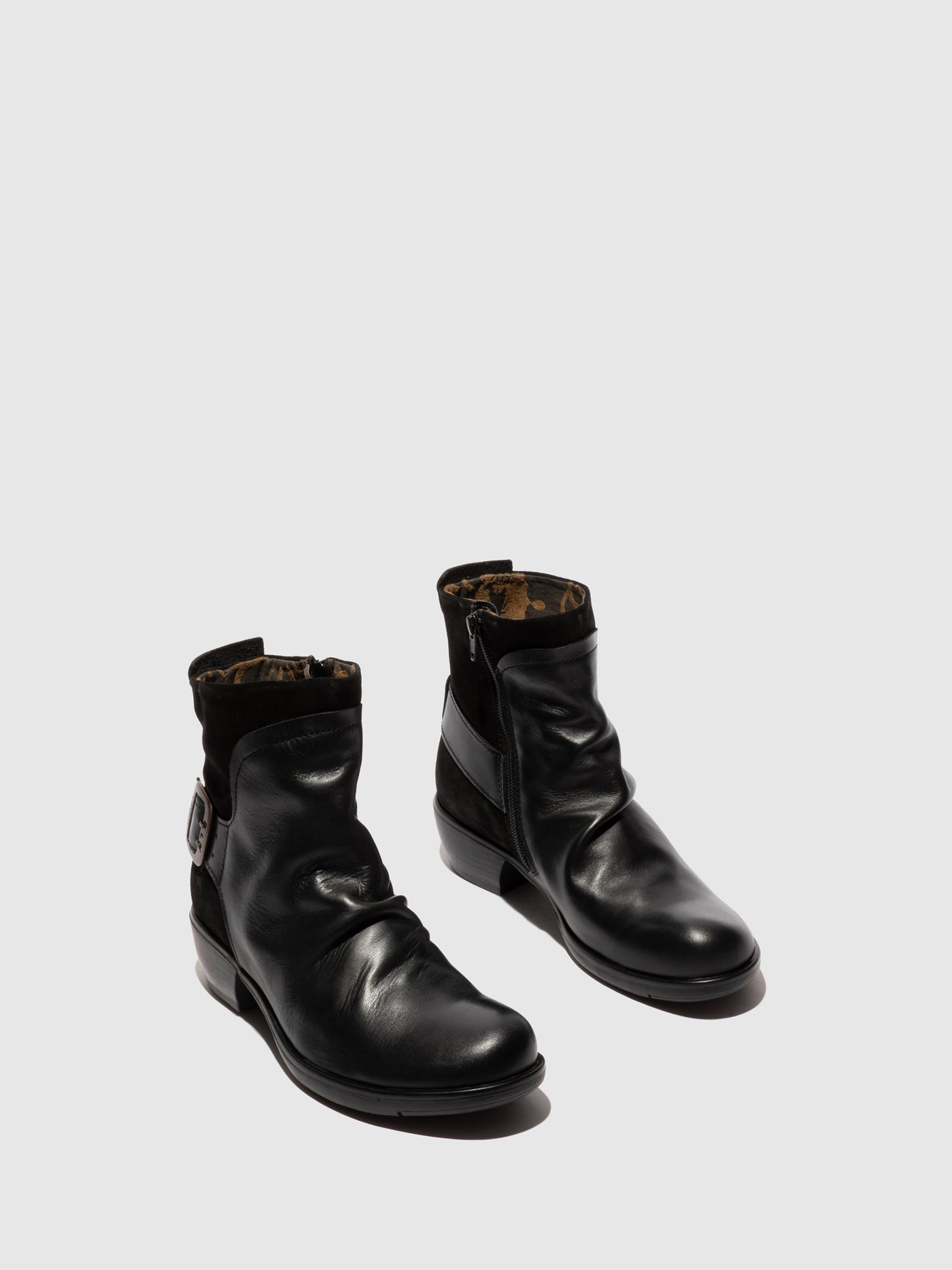 Buckle Ankle Boots MEL BLACK