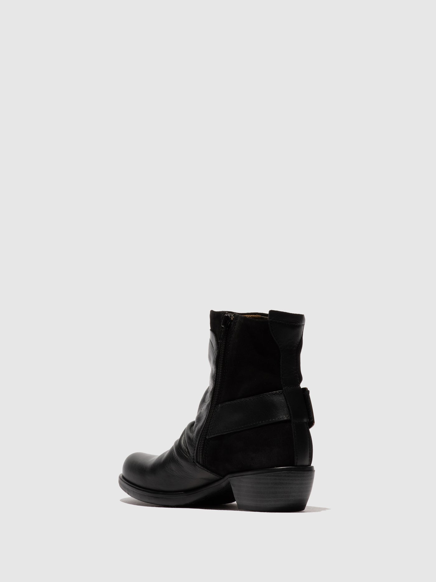 Buckle Ankle Boots MEL BLACK