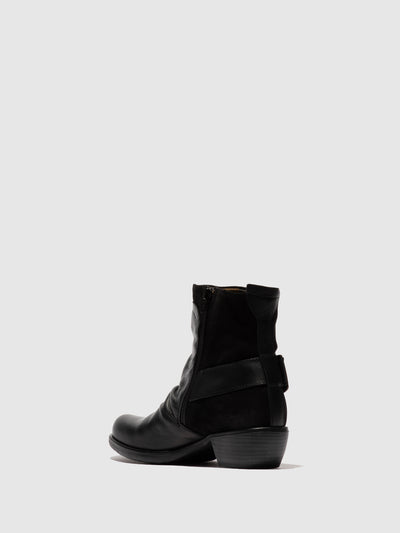 Buckle Ankle Boots MEL BLACK