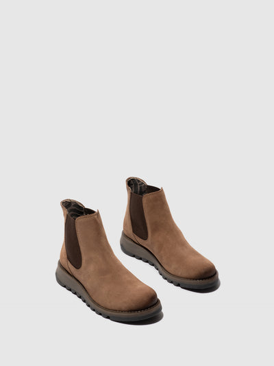 Chelsea Ankle Boots SALV195FLY TAUPE (BROWN ELASTIC)