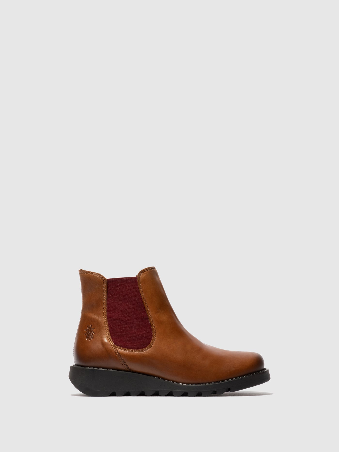 Chelsea Ankle Boots SALV195FLY MID.BROWN (RED ELASTIC)