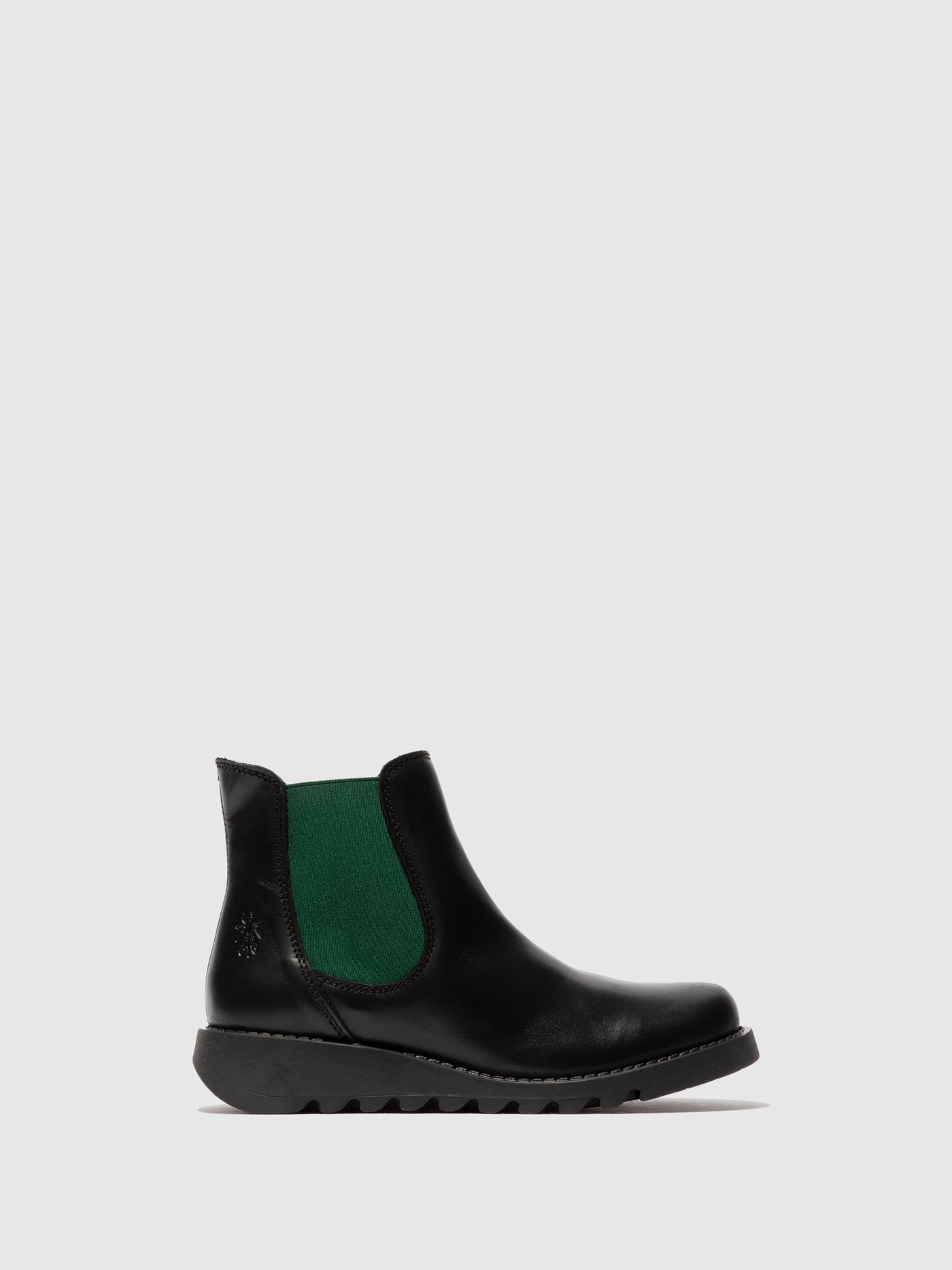 Chelsea Ankle Boots SALV195FLY BLACK (TEAL ELASTIC)