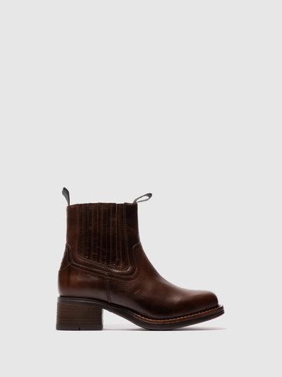 Zip Up Ankle Boots RALI513FLY DK.BROWN