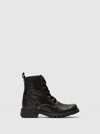 Lace-up Ankle Boots RAGI539FLY DK. FLASH SILVER