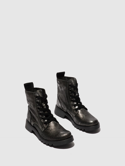 Lace-up Ankle Boots RAGI539FLY DK. FLASH SILVER