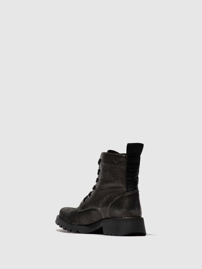 Lace-up Ankle Boots RAGI539FLY DK. FLASH SILVER