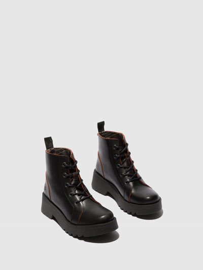 Lace-up Ankle Boots METZ788FLY BLACK/RED