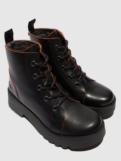 Lace-up Ankle Boots METZ788FLY BLACK/RED