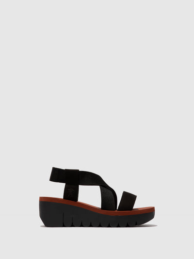 Sling-Back Sandals YABI922FLY BLACK/BLACK/BRICK