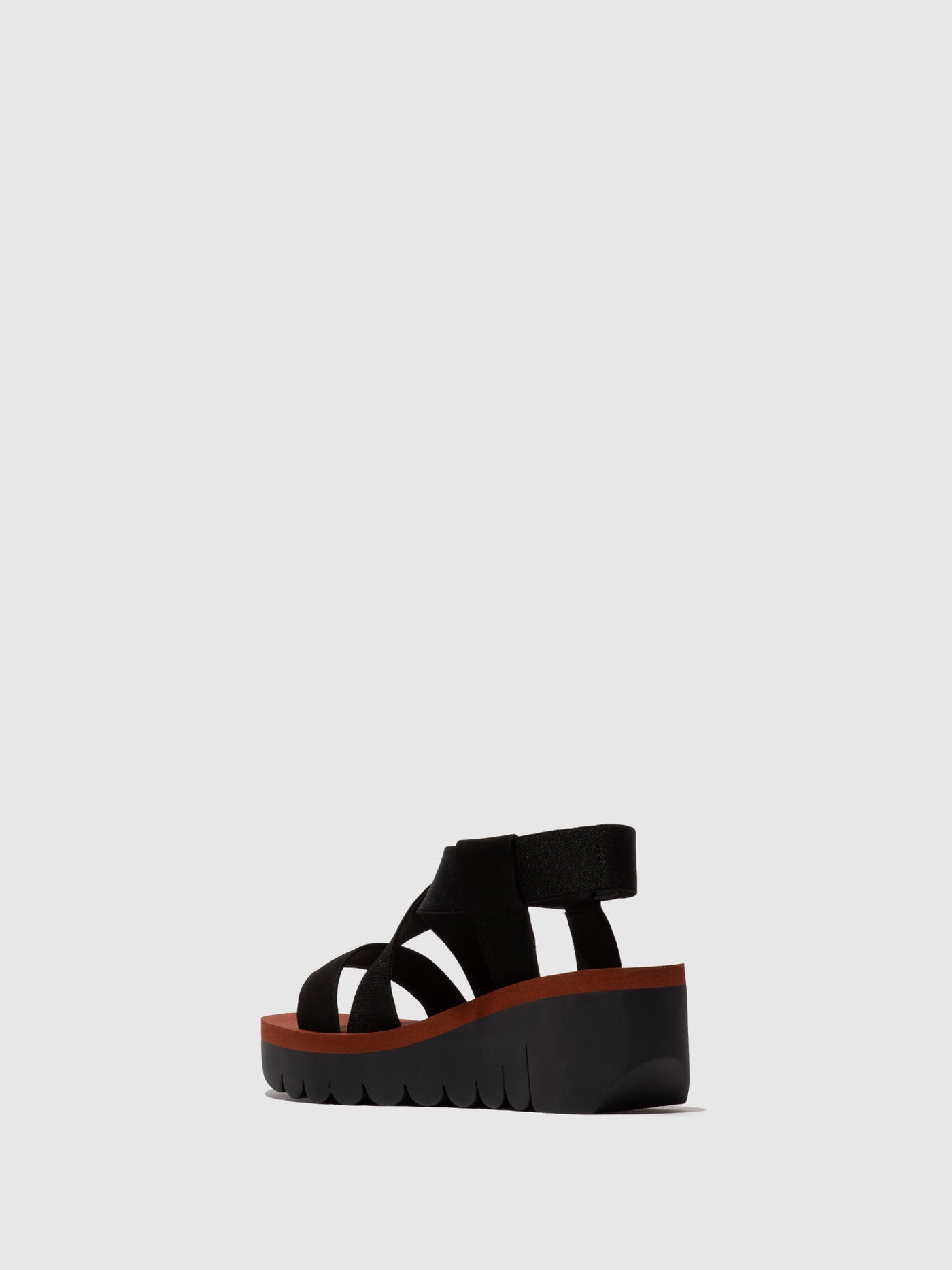 Sling-Back Sandals YABI922FLY BLACK/BLACK/BRICK