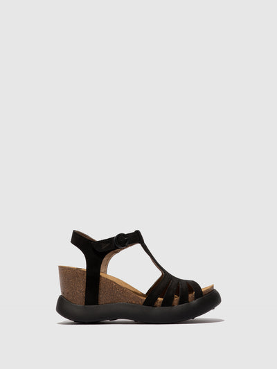 T-Strap Sandals GAIT959FLY SUEDE BLACK