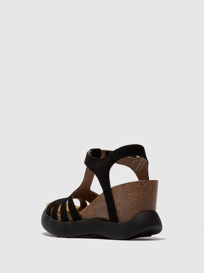 T-Strap Sandals GAIT959FLY SUEDE BLACK