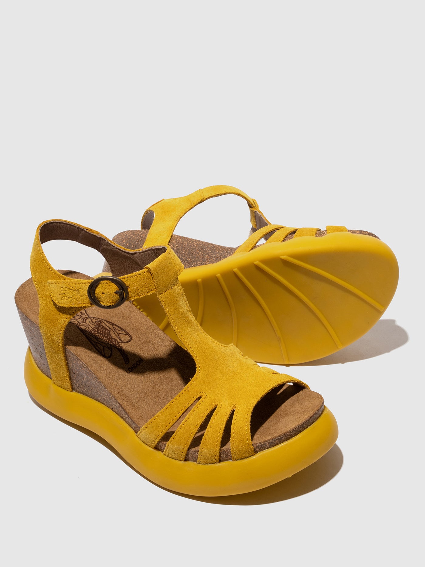 T-Strap Sandals GAIT959FLY SUEDE YELLOW