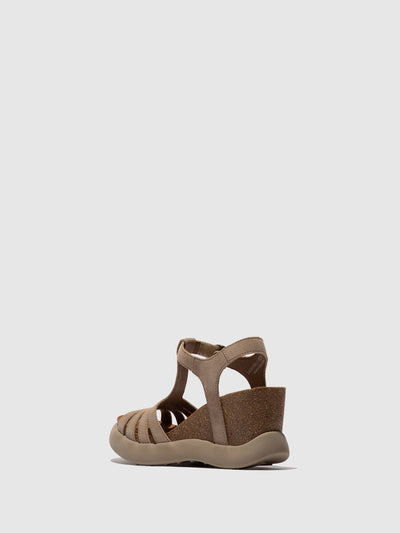 T-Strap Sandals GAIT959FLY SUEDE TAUPE