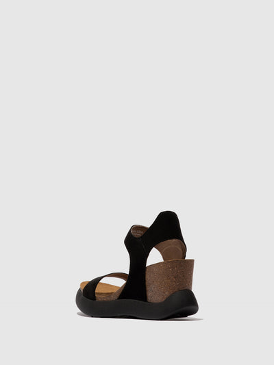 Velcro Sandals GOGO967FLY SUEDE BLACK