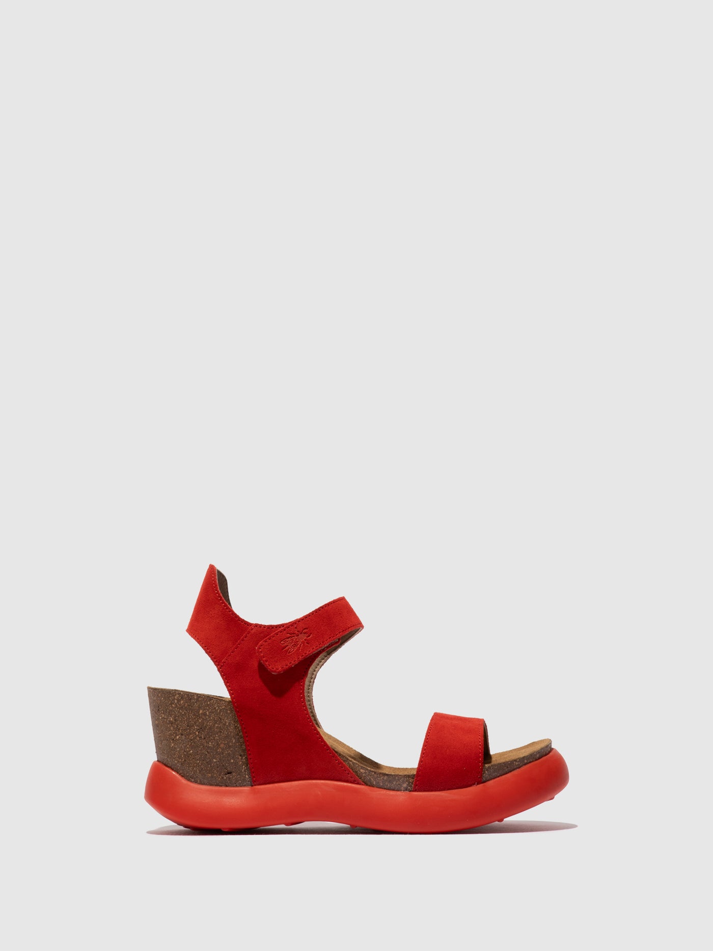 Velcro Sandals GOGO967FLY SUEDE SCARLET