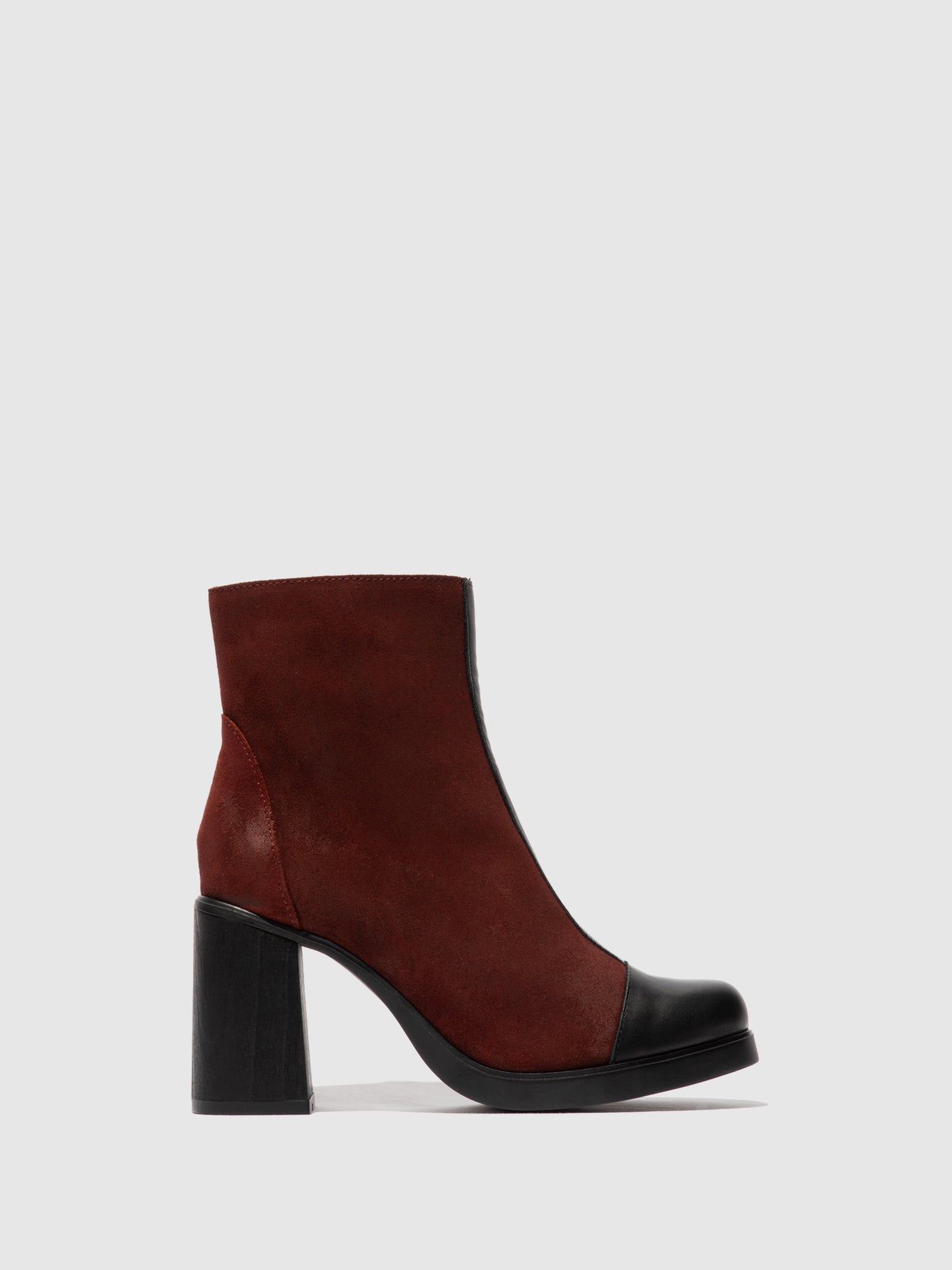 Zip Up Ankle Boots STIR985FLY BLACK/OXBLOOD