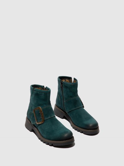 Buckle Ankle Boots RILY991FLY OIL SUEDE PETROL