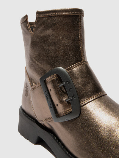 Buckle Ankle Boots RILY991FLY DARK GOLD