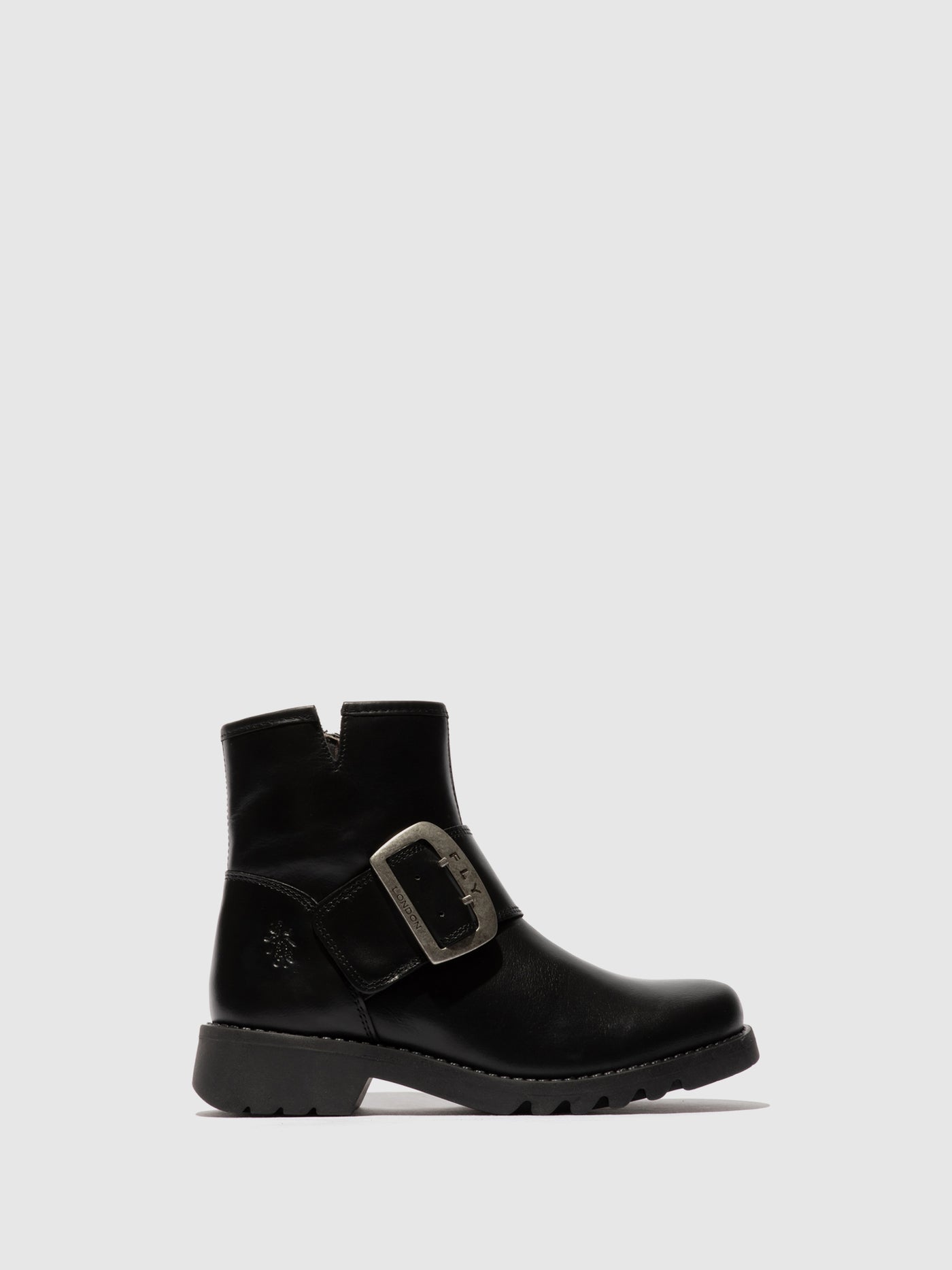 Buckle Ankle Boots RILY991FLY RUG BLACK