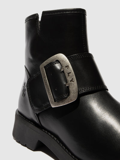 Buckle Ankle Boots RILY991FLY RUG BLACK