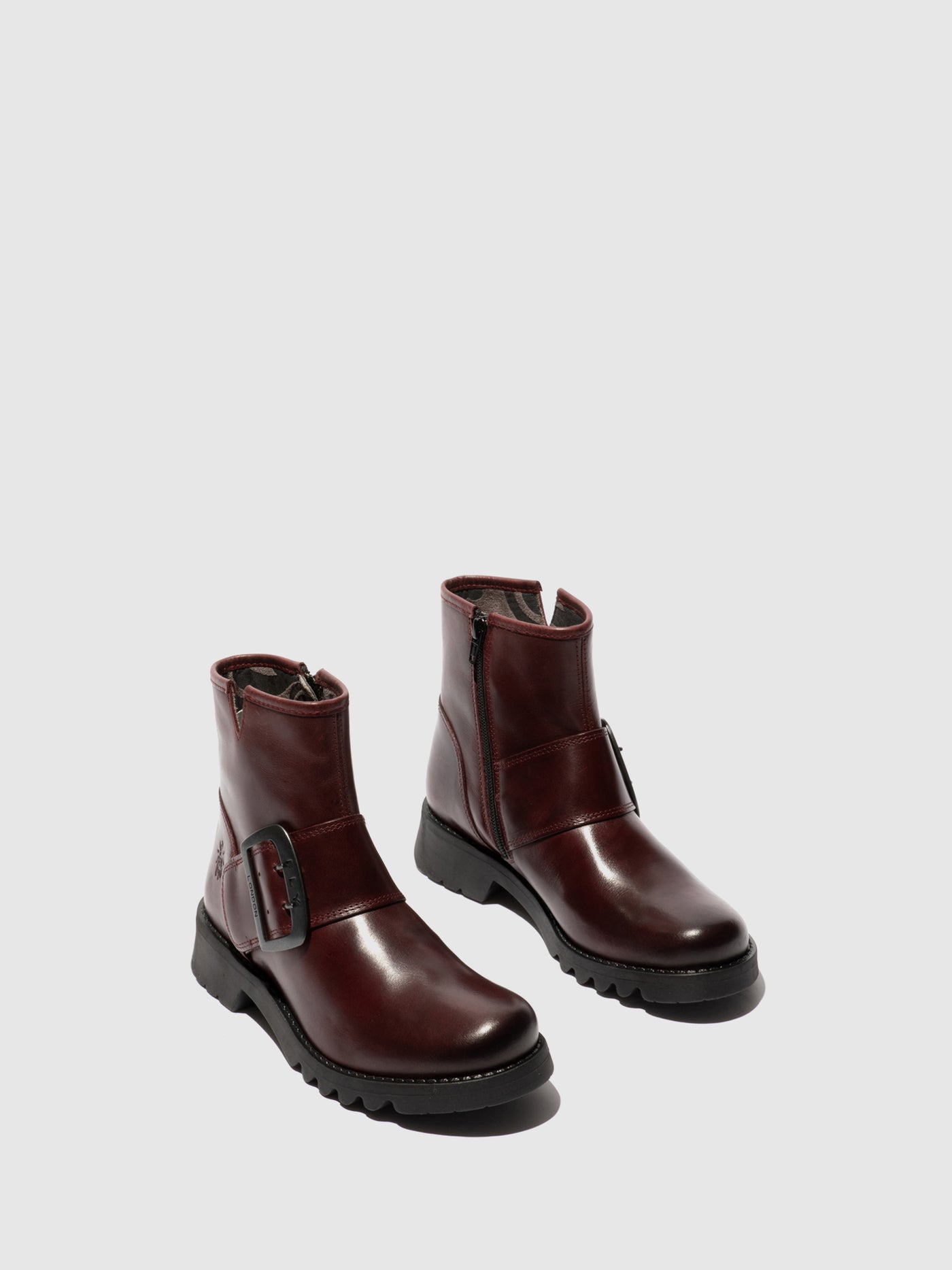 Buckle Ankle Boots RILY991FLY WINE