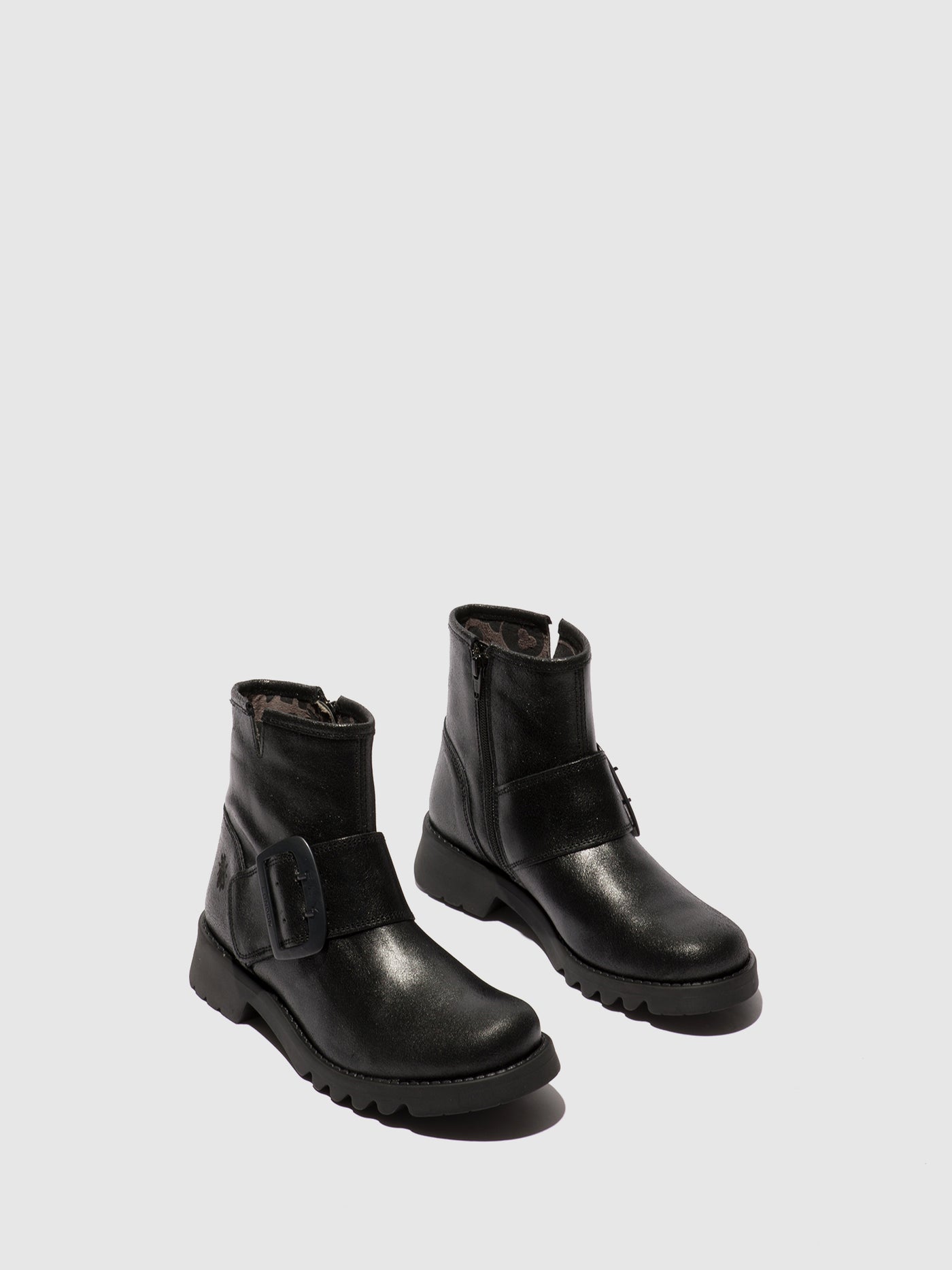 Buckle Ankle Boots RILY991FLY VALLEY BLACK