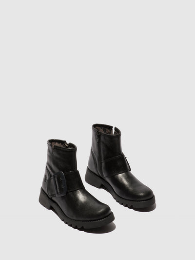 Buckle Ankle Boots RILY991FLY VALLEY BLACK