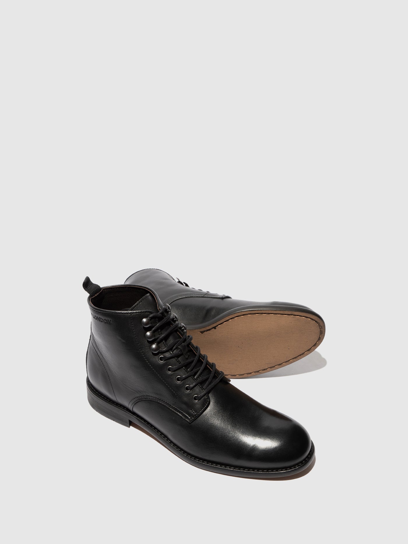 Lace-up Ankle Boots WERN002FLY BURN BLACK