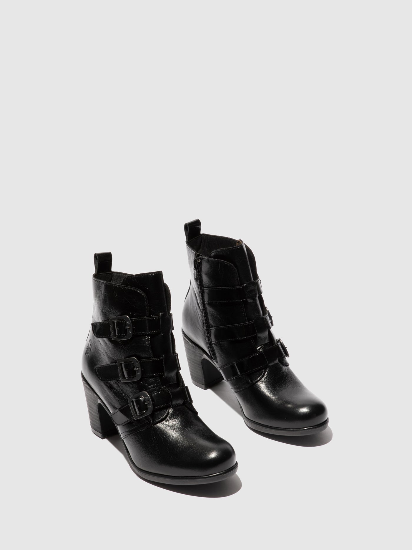 Buckle Ankle Boots KLEA012FLY BLACK