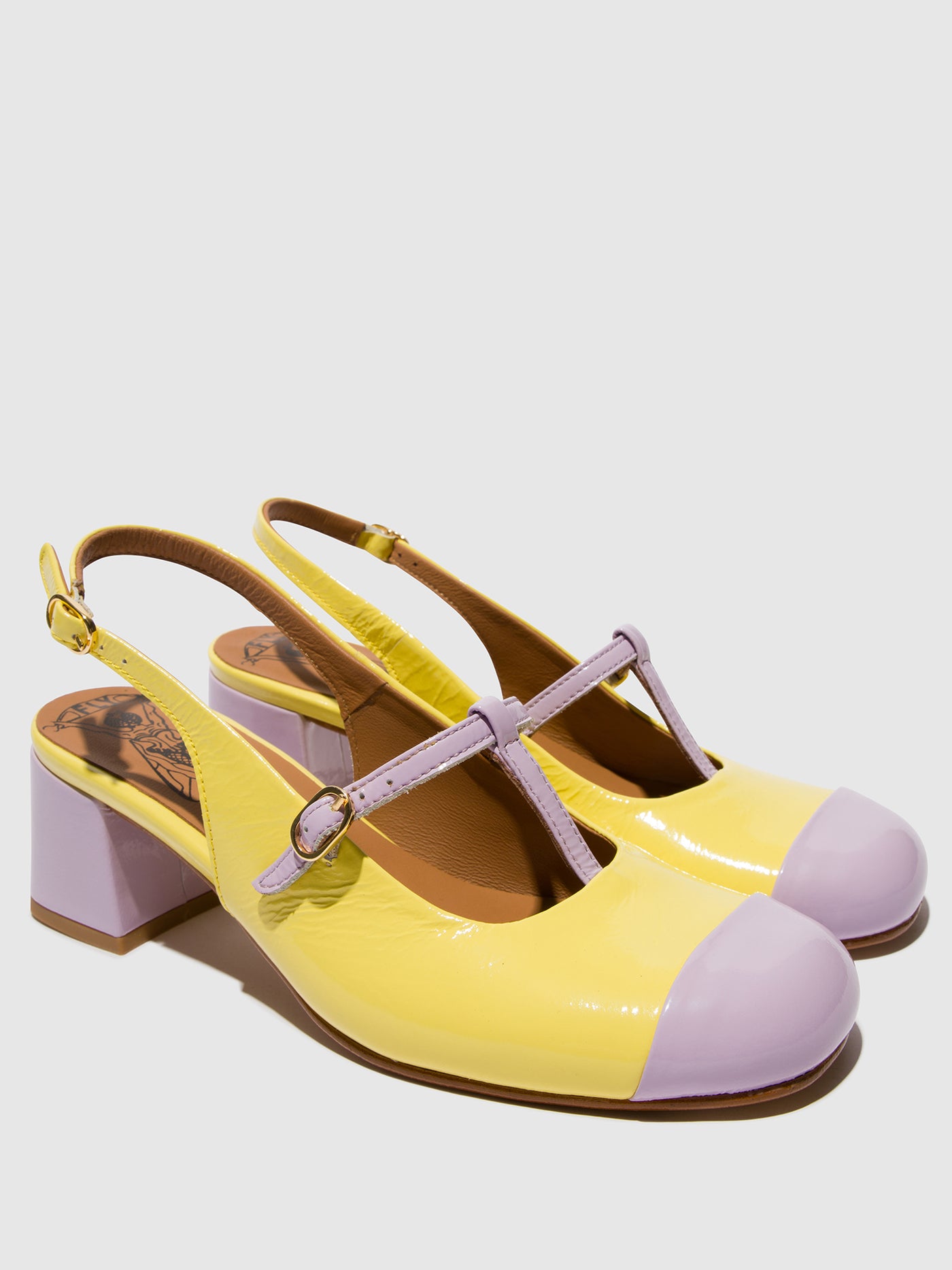 Sling-Back Sandals SOLN083FLY VIOLET/LEMON