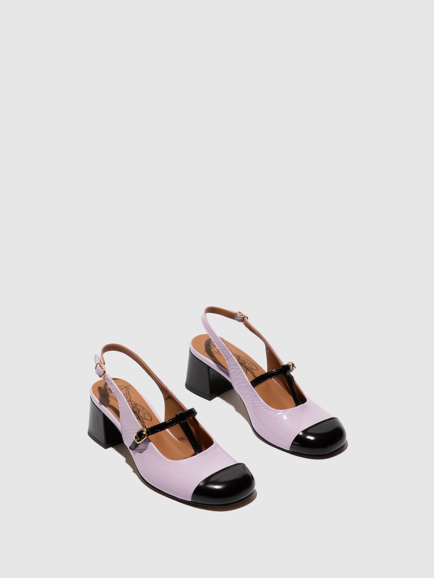 Sling-Back Sandals SOLN083FLY BLACK/VIOLET
