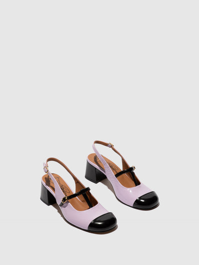 Sling-Back Sandals SOLN083FLY BLACK/VIOLET