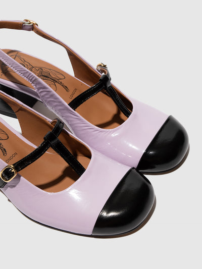 Sling-Back Sandals SOLN083FLY BLACK/VIOLET