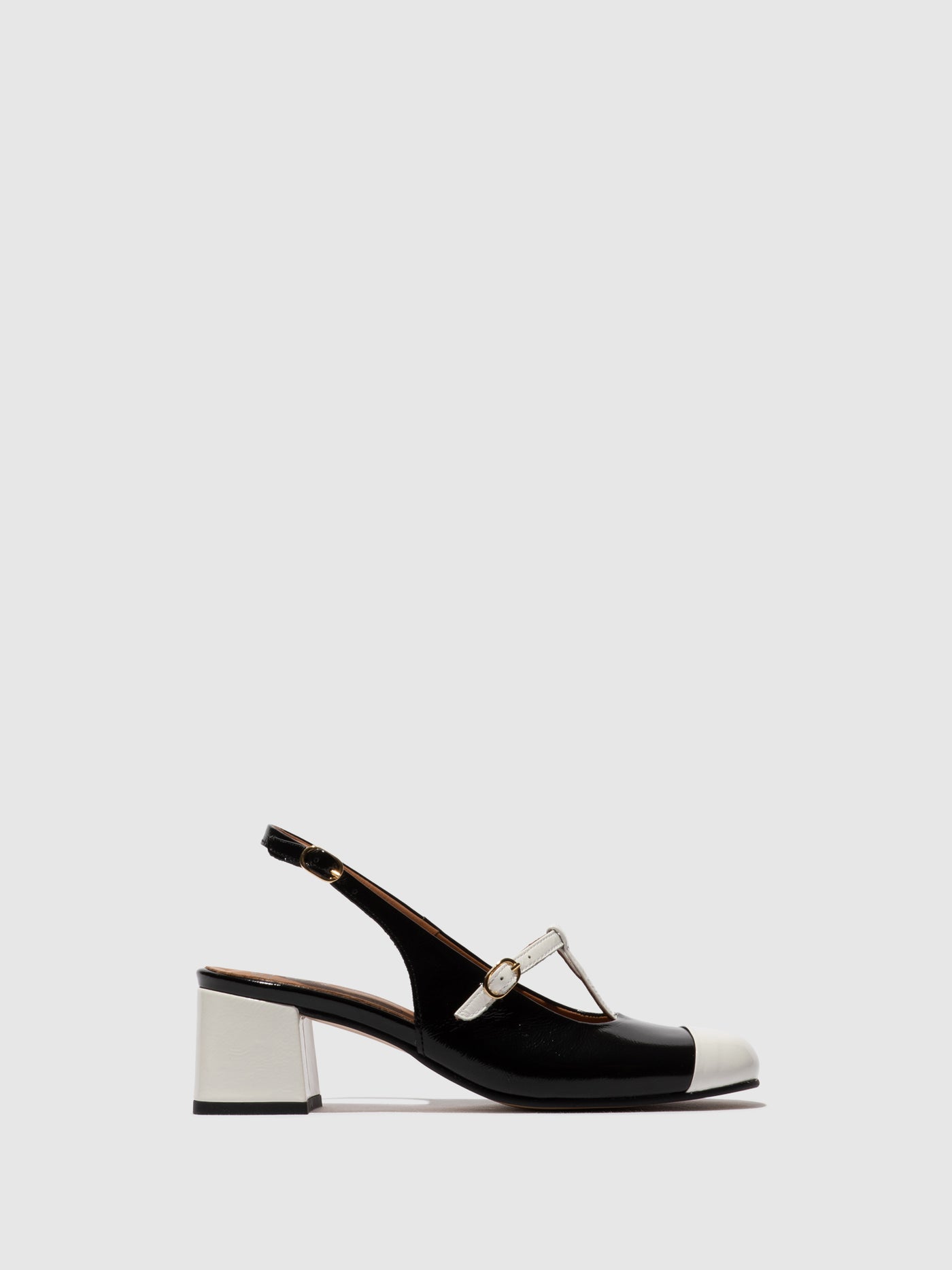 Sling-Back Sandals SOLN083FLY OFFWHITE/BLACK