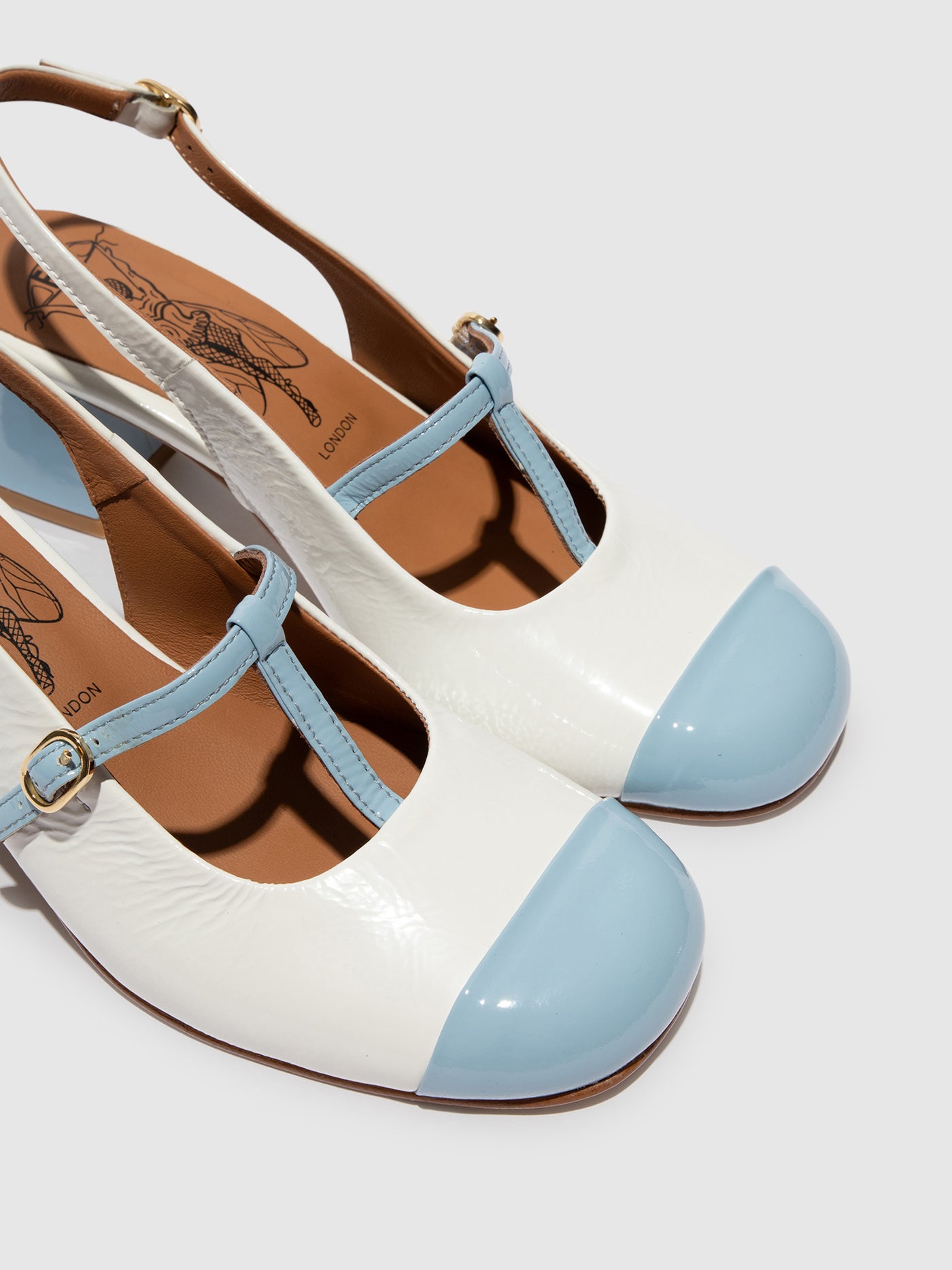 Sling-Back Sandals SOLN083FLY SKY BLUE/OFFWHITE