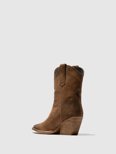 Zip Up Ankle Boots WOFY093FLY TAUPE