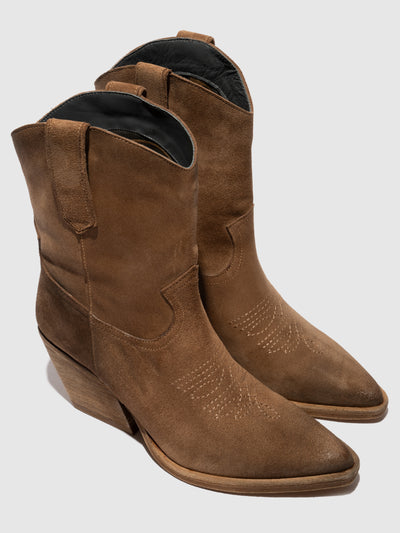 Zip Up Ankle Boots WOFY093FLY TAUPE