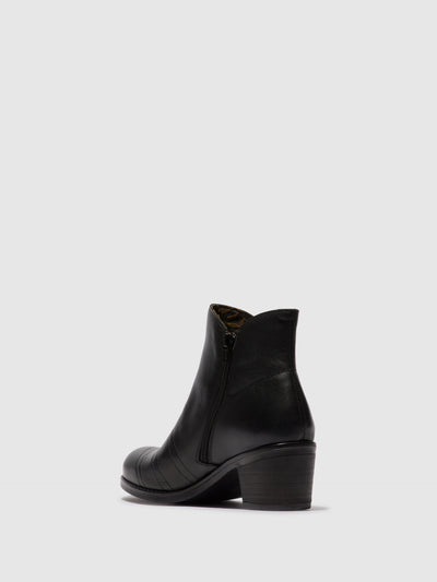 Zip Up Ankle Boots ZAGY111FLY BLACK