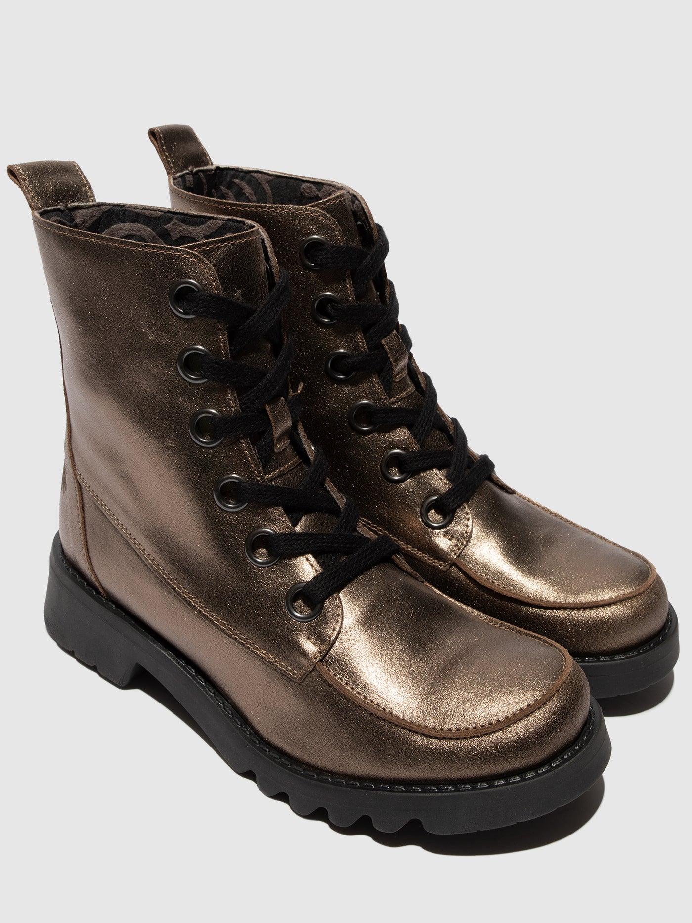 Lace-up Ankle Boots ROLL113FLY DARK GOLD