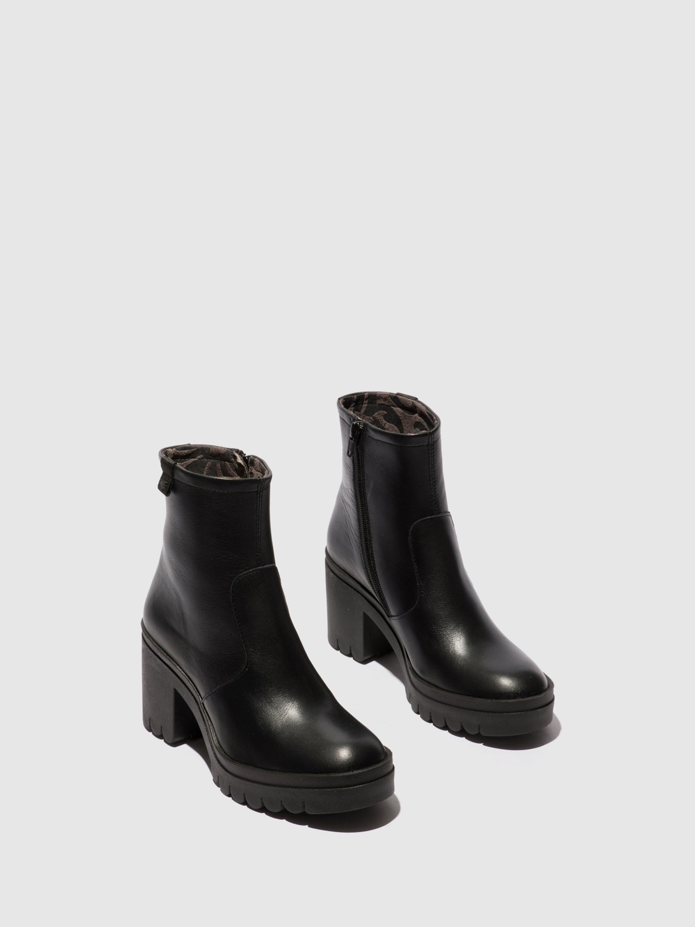 Zip Up Ankle Boots TAGI119FLY BLACK