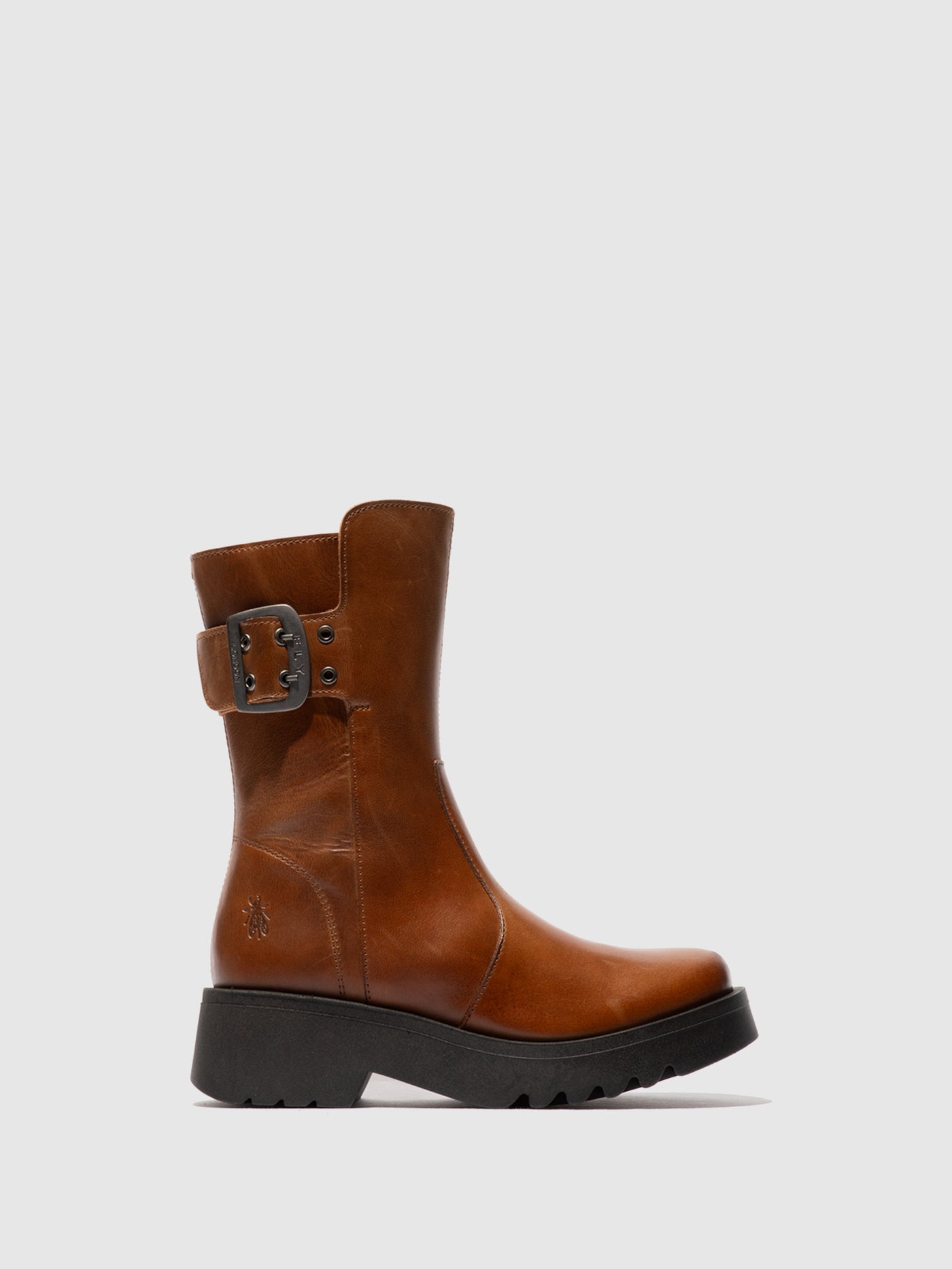 Buckle Ankle Boots MAZZ127FLY MID. BROWN